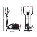 Everfit Exercise Bike Elliptical Cross Trainer Home Gym Fitness Machine LCD EB-B-MB-01-BKRD