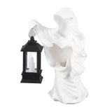 Resin Ghost with Lantern Resin Ghost Hell Messenger Statue Halloween Sculpture Garden Yard V1294-YM0716-10350916