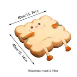 Cute Simulation Bread Toast Pillow Plush Doll Soft Stuffed Bread Cushion for Kids Aldult Gifts V1294-YM0715-10327995