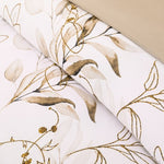 Soft Floral Leaf Comforter Set, King Size, Plush Quilted Bedding with Pillowcases V745-MAB010937AJ3