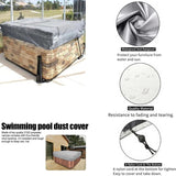 Spa Cover Square Hot Tub Cover Waterproof 190T Polyester Black, 207 x 207 x 30 cm V1189-WXF-521-0037