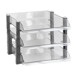 Desk File Letter Tray Layered Classified Documents Rack Acrylic Office Storage Rack Transparent 3 V1294-YM0626-3117220312914