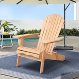 Gardeon Adirondack Outdoor Chairs Wooden Beach Chair Patio Furniture Garden Natural FF-BEACH-CHAIR-NTL