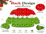 3-pack Pet Lick Mat - Food Grade Silicone Christmas Sweater Slow Feeder with Multi Suction Non Slip V888-ELOSUNG56157-3