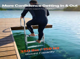 Retractable Dock Ladder, 5 Steps, Aluminum Alloy Pontoon Boat Swim Ladder, with Non-Slip Wide Steps, V952-MTZTSSSWPJ356MH3V001V0