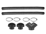 75 mm Car Heater Y-Piece Duct Hose Connector, Hot Air Outlet Valve with Clamps for Webasto V1189-LC-QP-00307