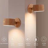 LED Wall Reading Lamp, Wireless Rechargeable Wall Sconce with USB Port, 360&deg Rotatable Magnetic V1237-ZY-924-118