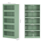 ArtissIn Buffet Sideboard Cupboard Cabinet Storage Mesh Doors Metal Green ELIA AI-SIDE-M-5D-02-GN-AB