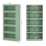 ArtissIn Buffet Sideboard Cupboard Cabinet Storage Mesh Doors Metal Green ELIA AI-SIDE-M-5D-02-GN-AB