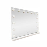 LED Beauty Mirror with 15 Bulbs, Colour Settings, USB A and USB C, White, 58 48cm V196-BM580