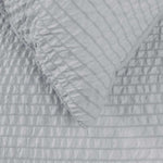 Ardor Ingrid Silver Seersucker Stripe Quilt Cover Set Queen V442-INT-QUILTCS-INGRID-SILVER-QS