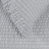Ardor Ingrid Silver Seersucker Stripe Quilt Cover Set King V442-INT-QUILTCS-INGRID-SILVER-KI