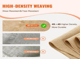 Burlap Fabric Roll, 355 mm x 45.7 m & 50 x 50 Density Wide Natural Fabric Rolls, Jute Fabric V952-CMBJ14INCHES3MBHIV0