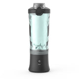 Black Portable Blender 600ml Personal Smoothie Maker USB Rechargeable Juicer Cup with 6 Stainless V888-ELOSUNG40413