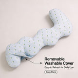 Long Rectangular Leg Pillow for Side Sleeping, Breathable Summer Cushion with Removable Washable V1107-115-33925-BEG-100CM