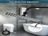 All Metal Shower Head Flow Control Valve, G1/2 Brass Shut-off Valve with Metal Handle Lever, with 90 V1258-DP02-C-813