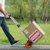 VEVOR Folding Hand Truck, 140 kg Load Capacity, Aluminum Portable Cart, Convertible Hand Truck and V952-KZDSTHC500B01UEHNV0