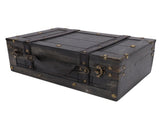 Wooden Chest Vintage Wood Storage Trunk with Lid Retro Suitcase Portable Box Ancient Photography V1294-YM0901-3117250191711