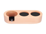 3Hole Coffee Portafilter Holder Wooden Tamper Stand Coffee Tamping Station with NonSlip Mat V1294-YM0901-3118210215711