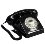 GPO RETRO GPO 746 ROTARY TELEPHONE - BLACK V177-IW-GPO-ROTY-BLK