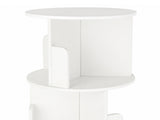 Levede Rotating Bookshelf Corner 4 Tier 3-Section Storage Display 5kg Home White CH1191-AU