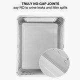 CARLA HOME Foldable Enclosed Cat Litter Box with Scoop - Grey - Plastic - Kitty Litter Tray V178-36497