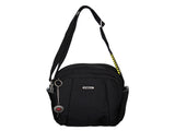 FIB Mens Tablet Crossover Bag Shoulder Strap Travel Wallet - Black V563-A734NBLACK