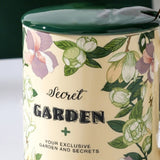 2X High-Fired Ceramic Porcelain Mug Set with Lid 400ml Vintage Floral Tea Spoon GREEN V274-HA-LA-P0024824-MUT