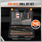 246Pc Combination Drill Bits Set Wood Hole Saw Metal Cement Screwdriver Drilling V465-SDY-95303