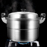Aluminum Steamer Pot Set with Dual Handles, Round Shape, Ideal for Steaming and Boiling, Kitchen V1192-AZ-W-26886