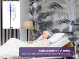 EQUIPMED 7 Function Medical Bed, w/ Mattress & Over Bed Table, Adjustable Back and Leg Lifting, V219-BNSADBEQM06A