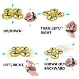 Hand Controlled Drone for Kids Small Rc Quadcopter Drone Aircraft With Smart Watch Controlled, Cool V1369-AZ3-W-01791