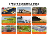Non Woven Geotextile Fabric Under Gravel, 6x50FT 8OZ Driveway Fabric Landscape Fabric, Heavy Duty V952-WFB650FT80ASNTIWAV0