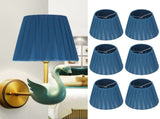 6PCS Modern Simple Lampshade Cloth Lampshade for Crystal Clip On Chandelier Wall Lamp Blue V1294-YM0718-3119200177111