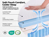 Giselle 25cm King Single Hybrid Mattress Soft Knitted Fabric Edge Support Gel Foam MATTRESS-B-HAVEN-25-KS
