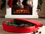 Red Christmas Gift Storage Bag Decoration Bell Wreath Garland Container Waterproof Dustproof V1294-YM0901-3111200129011