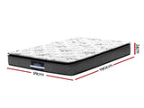 Giselle Bedding Single Mattress 24cm Pillow Top Bonnell Spring Egg Crate MATTRESS-0757-PT-S