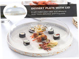 Dessert Plate Ceramic Dome Bread Plate Cover Appetizer Cover Mini Cover Glass Bell Jar V1370-AZ4-06593