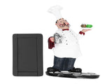Resin Mustache Chef Figurine Fashion Small Ornaments Message Board Food Shop Hotel Decorations V1294-YM0714-3115210130111
