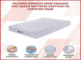 Contour Encased Coil Queen Mattress Hybrid Support with CertiPUR-US Certified Foam Comfort Layers V63-818753