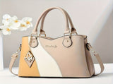 Tri-Color Handbag Tri Colour Handbag Australia Fashion Handbag Trendy Handbag - Yellow combined with V1347-127-63844-YEL-30-12-22
