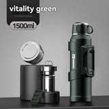 316 Stainless Steel Thermos Large Capacity Thermos Portable Thermos Flask - Silver - Size 1500ml V1102-122-29524-SLR-1500ML