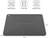 4 pcs,Hot Dishes Pots , Flexible Silicone Hot Pads for Table, Non Slip Silicone Mats, Heat Resistant V1192-AZ-W-10798