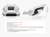 Boat Seat, High Backrest, Flip Up Boat Seat Captain Bucket Seat with Thickened Sponge Cushion & V952-CZZYZDFZHBSKNPUAG001V0