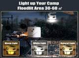 Solar Camping Lantern Lamp Rechargeable Flashlight Emergency Light V1366-AZ2-W-11193