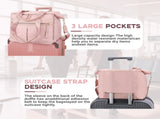 Travel Bag - Women's Travel Bag - Sports & Fitness Bag - Yoga Bag - Sports Bag - Carry-On Luggage V1265-260-PINK1