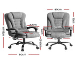 Artiss Executive Office Chair 4-Point Massage Adjustable Ergonomic Recline Back MOC-C-FZ23-4P-GR