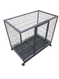 YES4PETS Medium Pet Dog Cat Bird Parrot Cage Metal Rabbit Crate Carrier Kennel Wheel & Tray V278-D1014