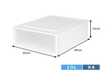 Plastic Storage Drawers Stackable Containers S 4PK Small SO1015-S-4PK