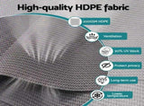 Instahut 3X2.5M HDPE Straight Drop Awning Outdoor Roller Blind Shade Screen Grey AWN-B-DOWN-HDPE-30-GR